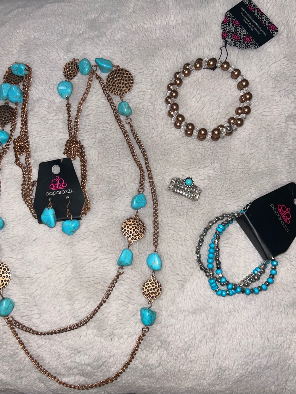 Set Paparazzi Turquesa / Turquoise Jewelry Set